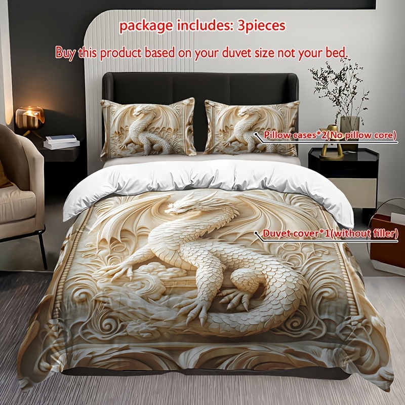 3pcs Duvet Cover Set, 1 Duvet Cover + 2 Pillowcases (no Insert), Home And Dormitory High-definition Print, Bedding, Bedding Set, Bedding Collection
