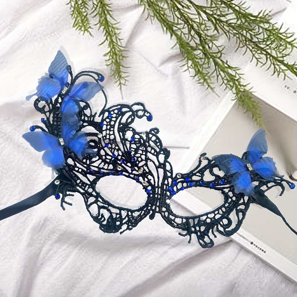 

Elegant Lace Masquerade Mask With Rhinestones For Women - , Carnivals & Costume Parties