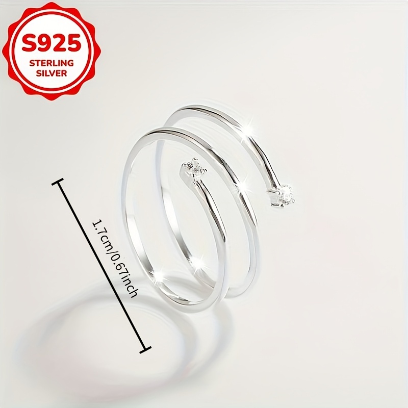 Women's Adjustable Open-End S925 Sterling Silver Ring