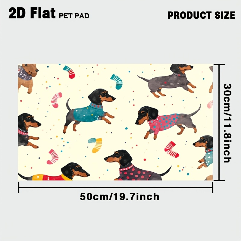 TEMU 1 stuks Diatomeeënaarde Korte-Poot Dachshund Voeder Mat, Antislip, Waterabsorberend, Makkelijk Schoon te Maken Hondenmat, Schattig Korte-Poot