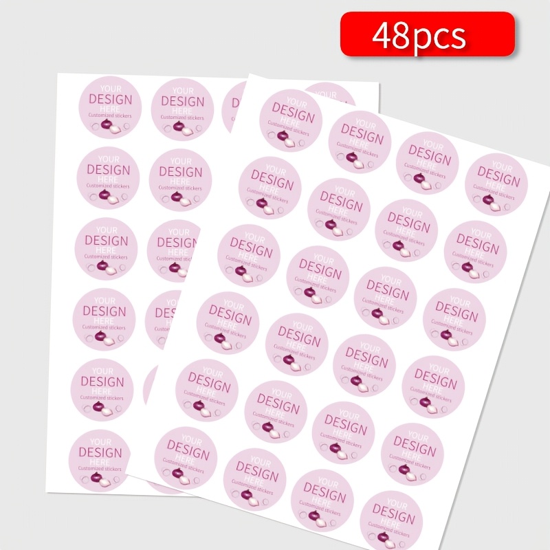 TEMU Custom Round Stickers (40mm) - Photo/logo/text For Personalized Labels Your Design Here (support Photo/logo/text Customization) Send Us Your Art