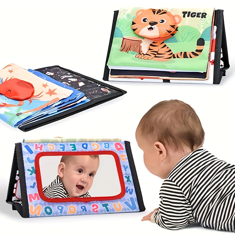 Funhouse Mirror Foldable Early Education Training Pattern Intelligence Tiger Cloth