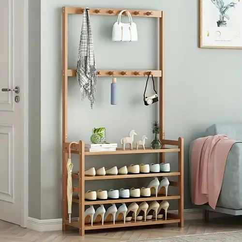 hanger at the entrance shoe rack shoe organizer at the entrance bedroom entrance bench hanger combination with hooks hallway shelf for storing shoes clothes coats hats bags umbrellas home accessories