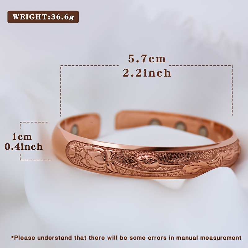 Magnetic Copper Bracelet with Strong Magnet, Ideal Gift