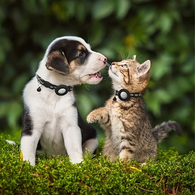 1pc compatible for   airtag case suitable for cat collar dog collar protective cover soft cover with airtag holder for collars up to 0 6 inch fits for small pets puppies collar airtag device not included Product details 7