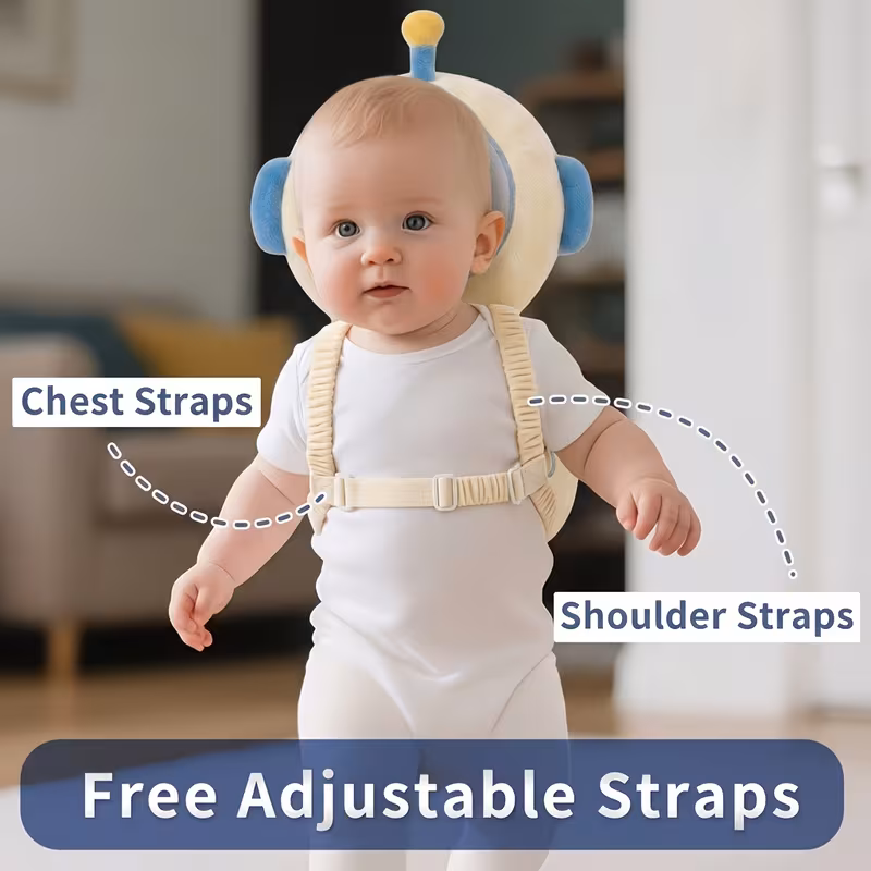 1pc baby backpack with anti fall pillow adjustable straps toddler walking carrier suitable for crawling use soft plush backrest secure closure ideal first birthday gift for Product details 0