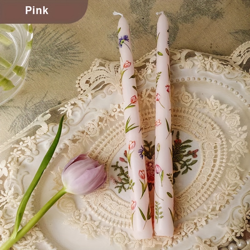 TEMU 2/ 4pcs/ Box 9.84in Taper Scented Candles, Christmas Dinner Candles, Bottom Diameter 2.3 Centimeters/ Inches For Home Decoration Candlelight