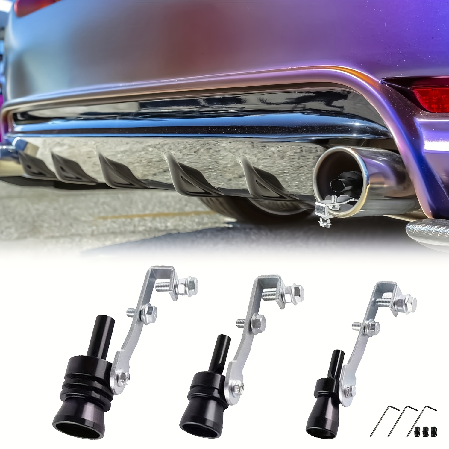 

High-performance Whistle Exhaust Pipe - , Engine , Black Aluminum Alloy