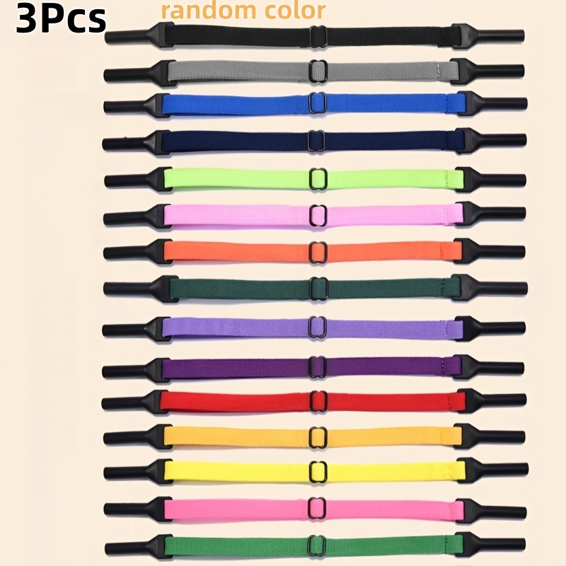 TEMU 3 piezas de gafas unisex aleatorios, y duraderas, con cordón elástico, cadena de cuerda para gafas, adicionales para gafas fijas antideslizantes