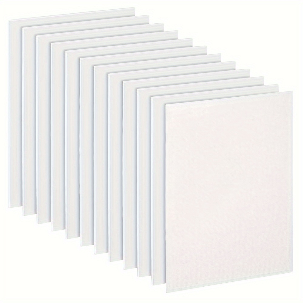 12pcs Canvas Panels 7x9in - Ideal For Oil, Acrylic, Gouache & More - Supplies For Artists, Students & Professionals