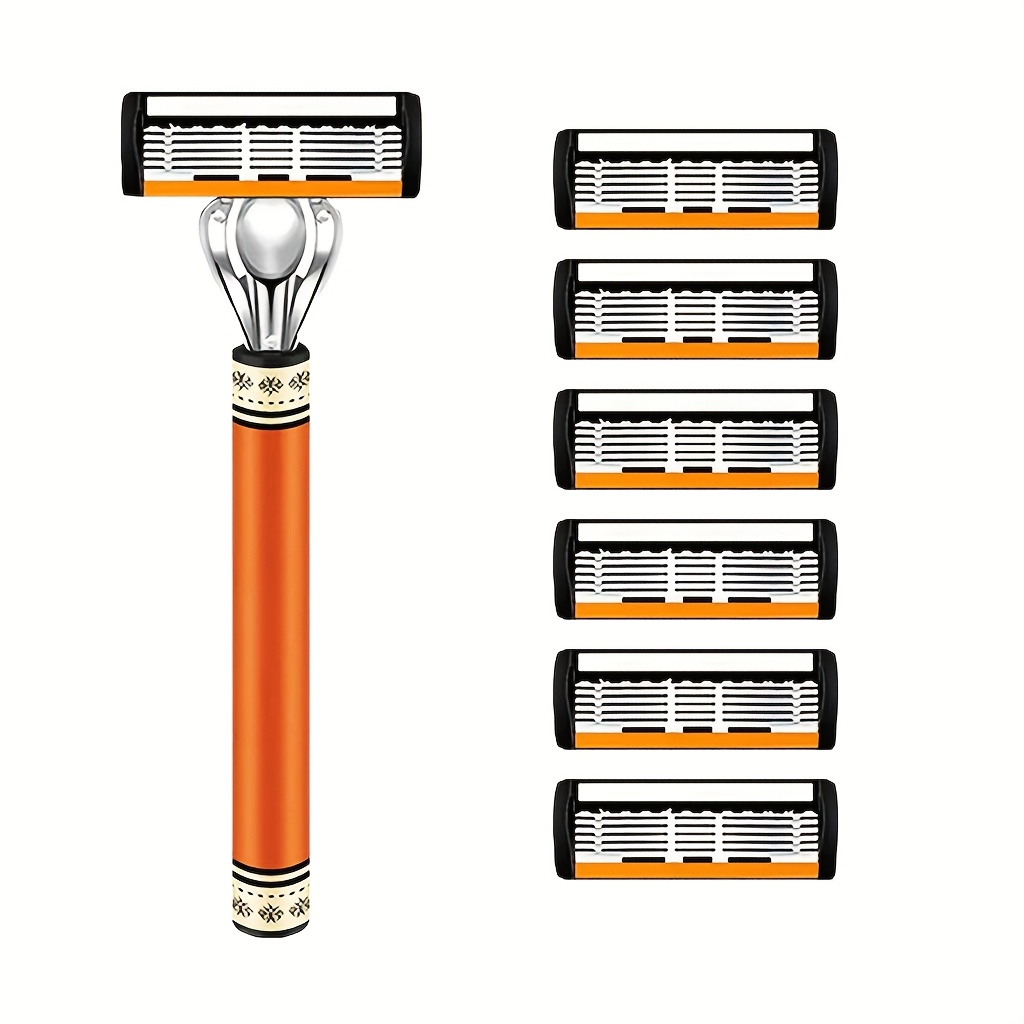 TEMU da barba da a 6 in acciaio inossidabile - Lame ultra affilate liscia, design manuale ergonomico, facile da pulire, lame affilate e resistenti.