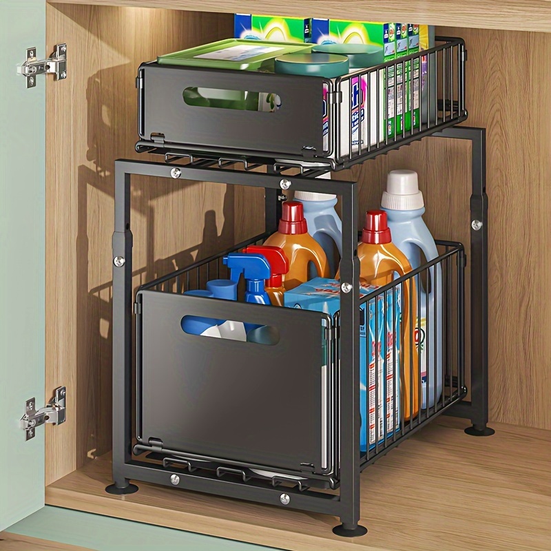 Relaxdays Organizer per Armadietti Cucina, Organizzatore Estraibile in