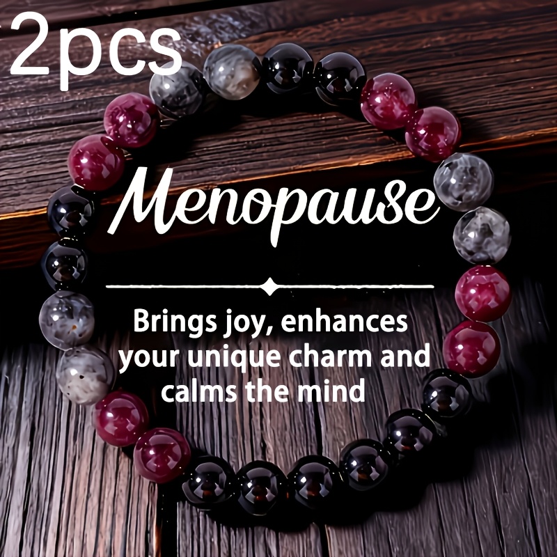 Image of 2pcs Care Bracelets Designed For Women | Featuring Exquisite, Translucent Beads. Stylish Designs For Casual Attire, With An Elegant Bohemian Style; Unisex Designs Suitable For .
