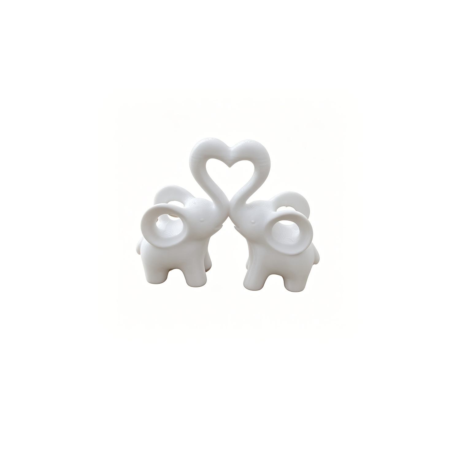 TEMU 1pc Petit Ornement Cœur d'Éléphant, Petite Statue Décorative, Décoration de Bureau Éléphant Couple Ornement Créatif, Ornement Cadeau de Mariage,