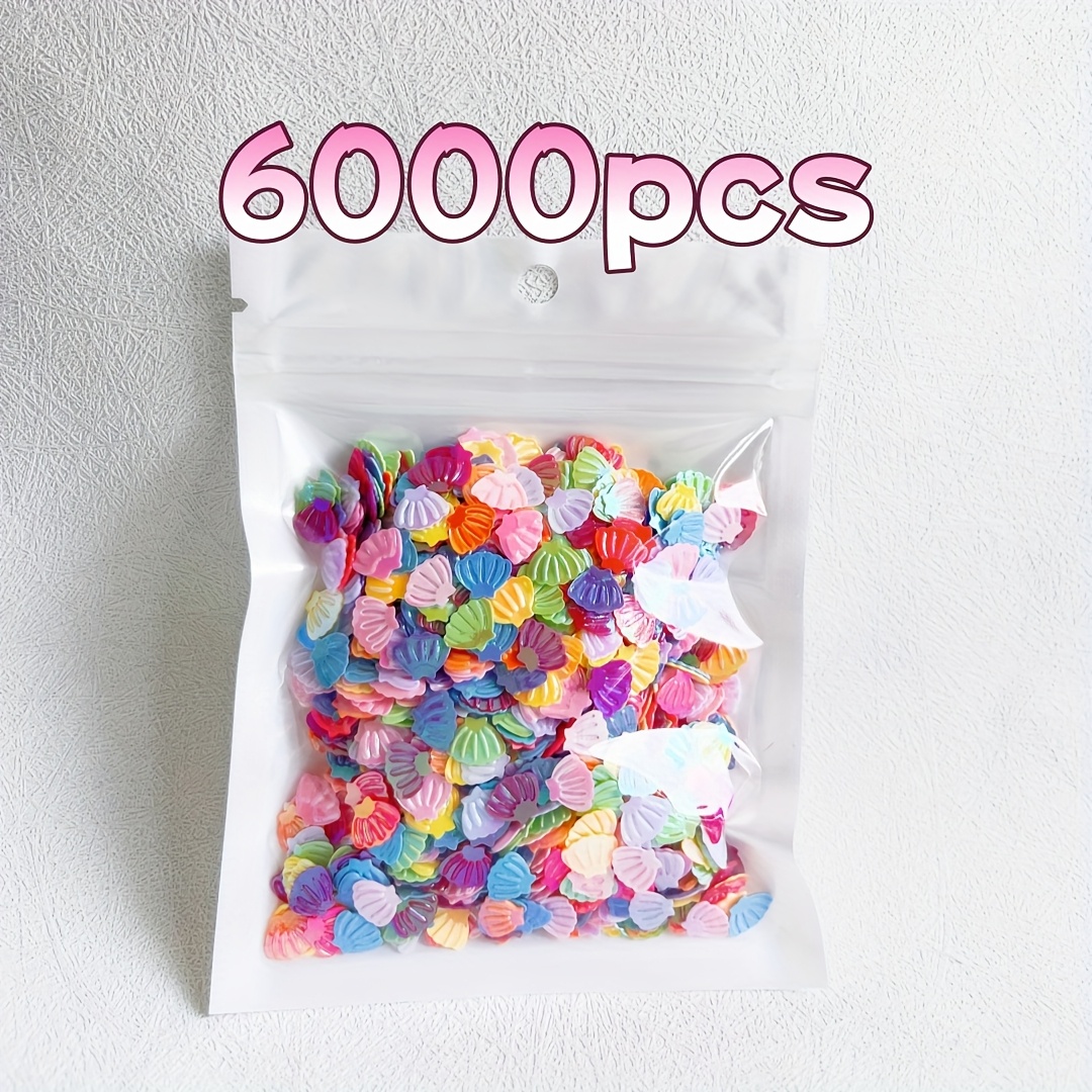 TEMU 6000개 무지개 빛깔 조개 컨페티, 조개 시퀸, 해안 파티, 웨딩 벨, 조개 배첼로렛 파티 장식, 가을 겨울 생일 선물, 크리스마스 장식, 약혼 파티 네일, 웨딩 신부 선물용