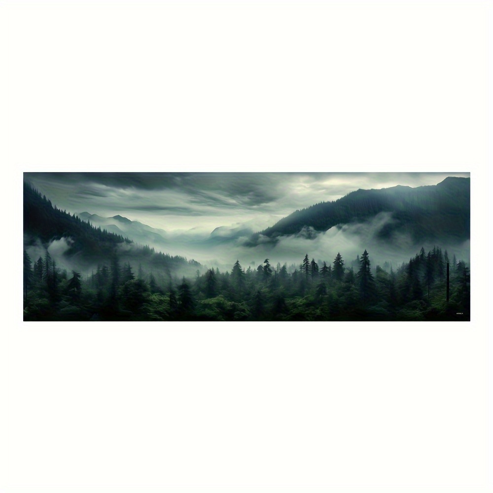 Image of [modern ] Canvas Art Print - Unframed Landscape Wall Decor, Nature- For Living Room, Bedroom, Home Office - Nature Scene With Pine Trees, Indoor/outdoor Use, Outdoor Decor