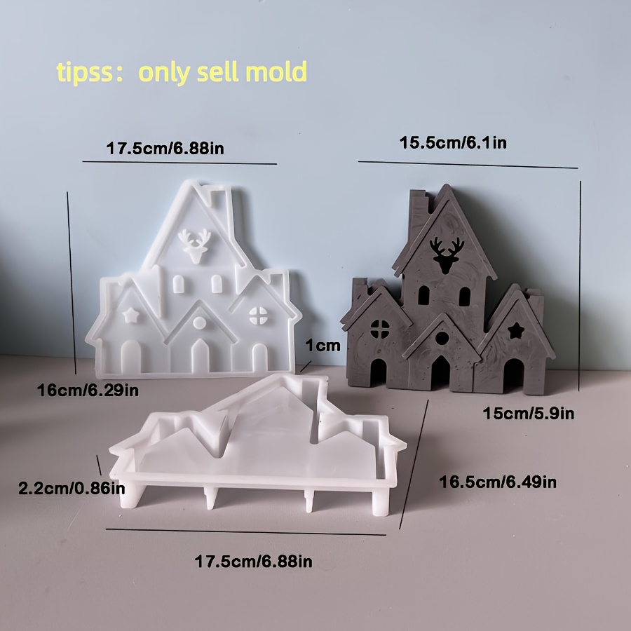 Resin Mold For Christmas Reindeer House Decoration, Silicone Mold For Home Decor And Ambient Lighting