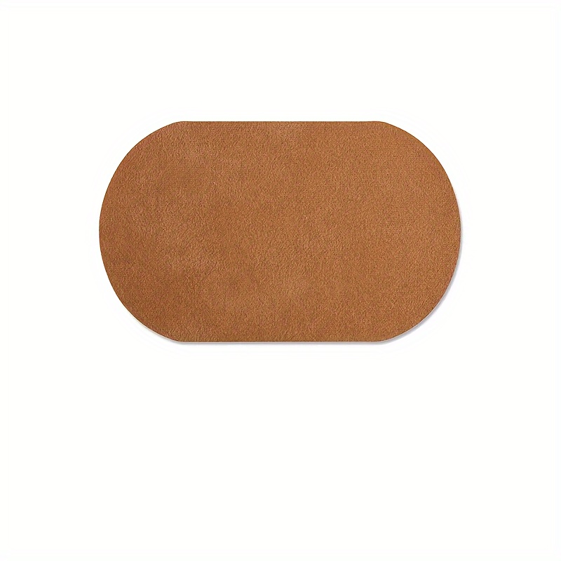 2pcs of 4 3in 7 1in oval suede leather plush patches hot stamping patches elbow and knee repair clothing accessories embroidery stickers stickers