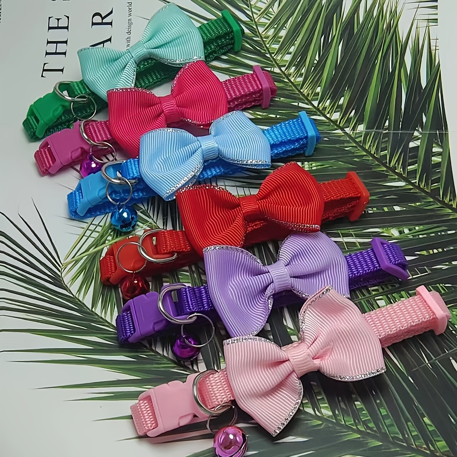 TEMU Ensemble de 5 pour animaux de compagnie - nœud papillon pour chiens et chats, sangles de cou, accessoires pour animaux