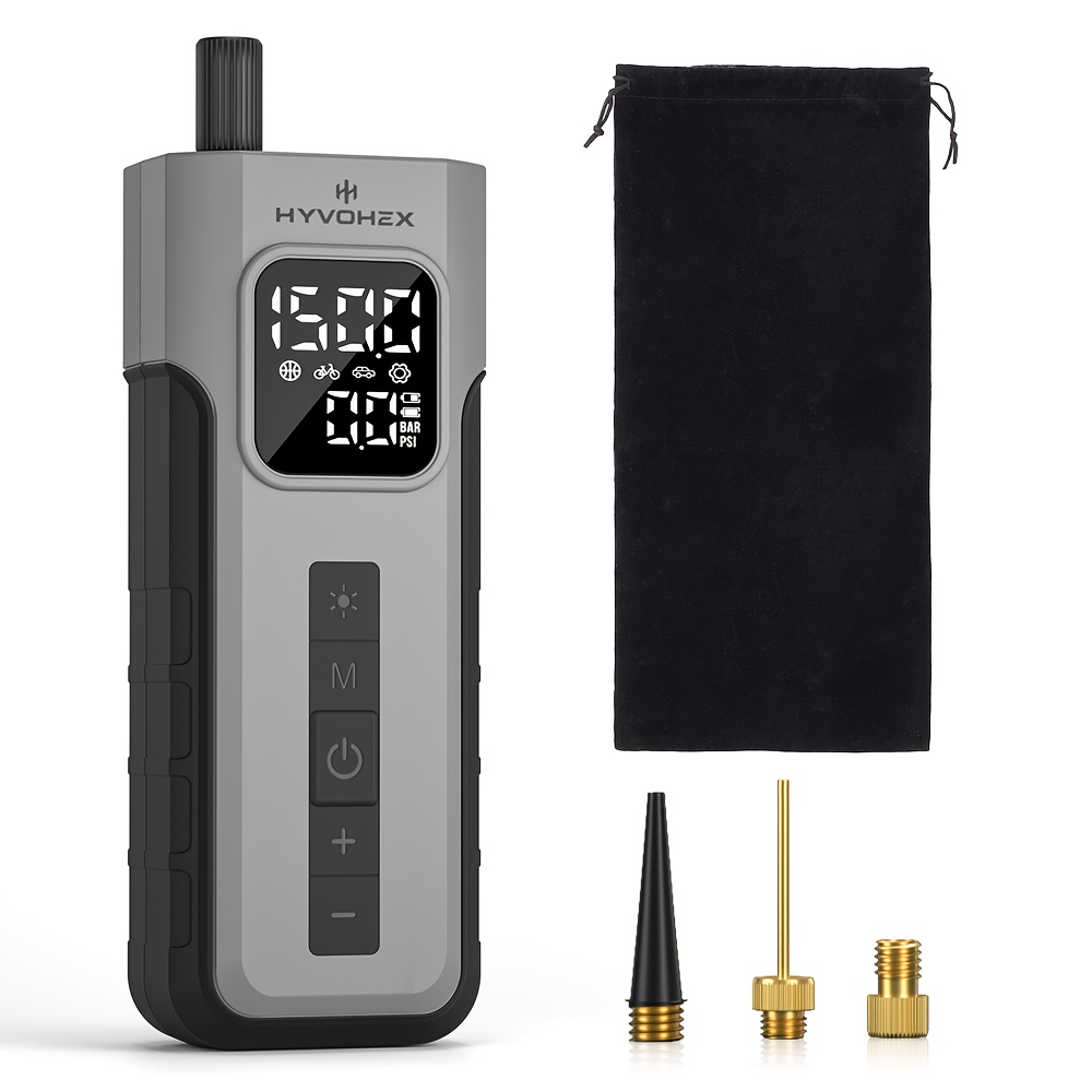 TEMU Portable Car Air Compressor And Wireless Tire Inflator 100% Duty Cycle Maximum Pressure: 160 Psi 4000mah Battery /min Air Flow 4 Ideal For Quick