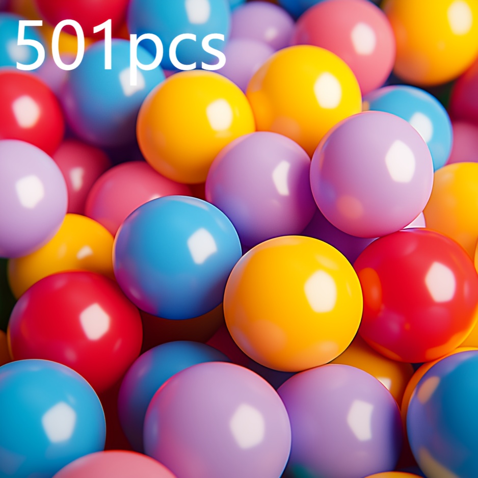 501pcs Crush-Proof Plastic Ball Pit Balls for Kids