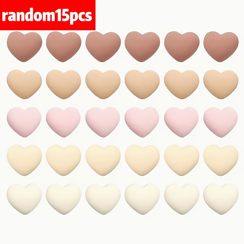 TEMU 15 Heart-shaped Refrigerator Magnets, Random Colors, Cute Resin Decorative Magnets, Office Magnets, Kitchen-specific Refrigerator Magnets, For
