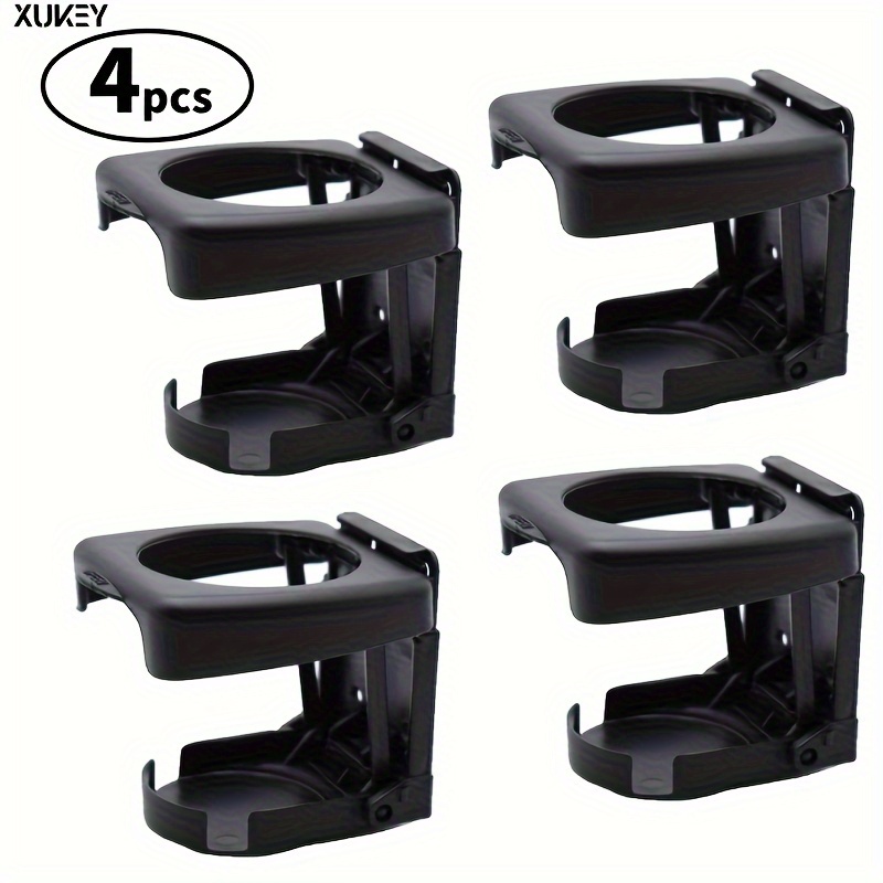 Xukey Universal Car Folding Beverage Drink Cup Bottle Holder Stand Adjustable Folding Drink Holder With Screws Adjustable Cup Holder For Marine For Boat For For Car (black 4 Pieces)