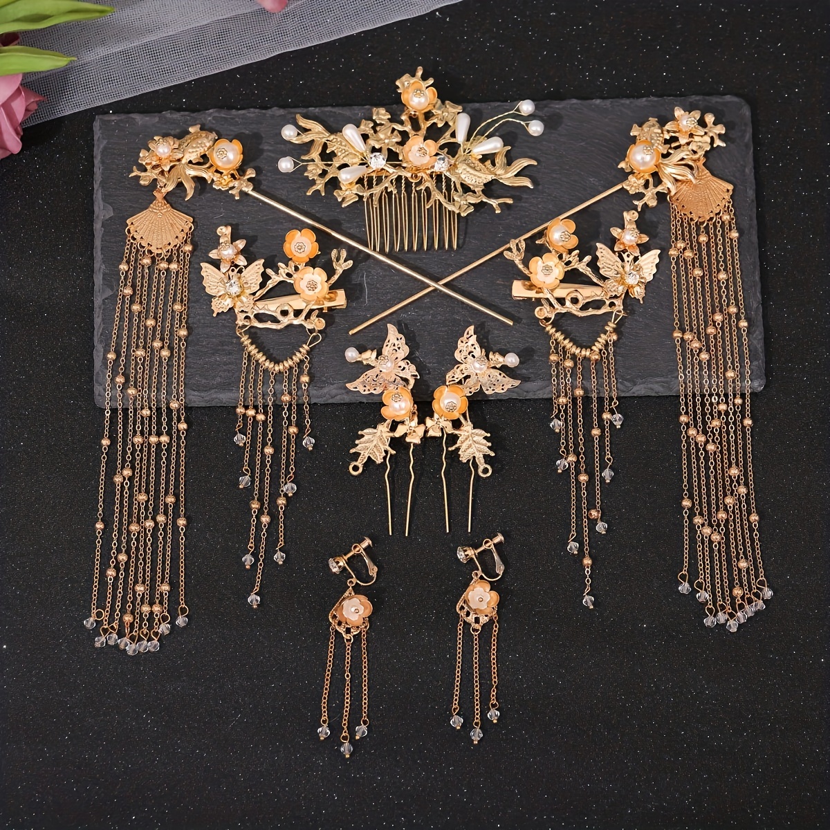 

Hanfu Accessories Set For Women - Alloy & Hairpins, , -up & Decorative Accessories