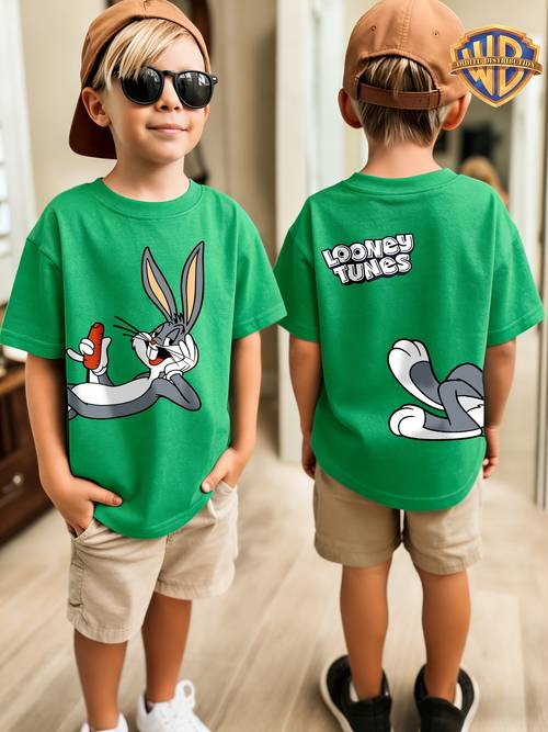 with loonee summer boys fashion short sleeve t shirt loose and comfortable cartoon cute pattern teenager shirt casual versatile moisture wicking outdoor leisure sports daily wear