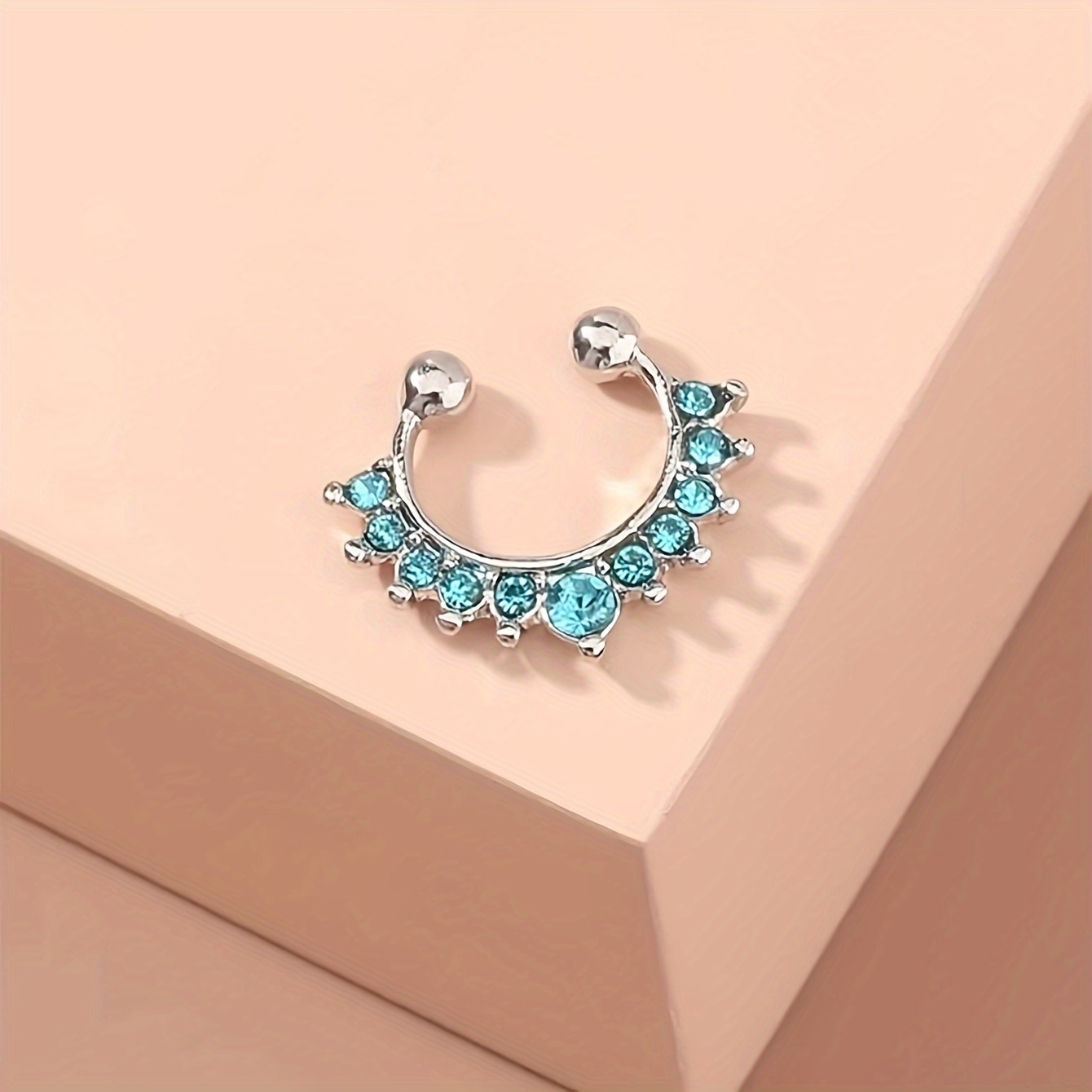 1pc Women's Inlaid Women's Nose Ring Girlfriend Gift, Women's Gift, Best Friend Gift