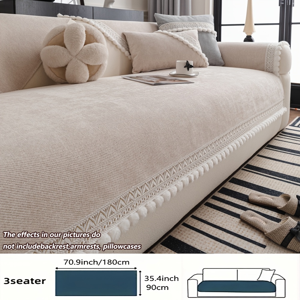 TEMU []1pc High-end Sofa Cushion, Suitable For , Pet-friendly, Furniture Protection Cover, Fits For All Sofas, Machine Washable, Hand Washable, Ideal