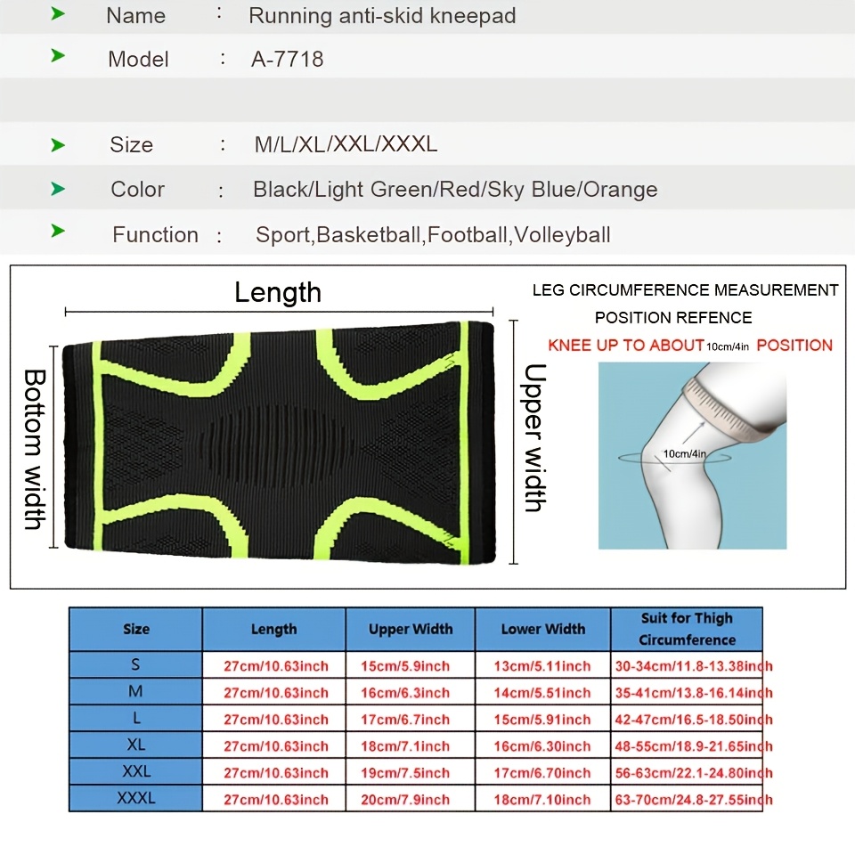 1pc AOLIKES Compression Knee Pad Sleeve Comfortable Knee Brace for Running, Volleyball, Basketball, Yoga, Tennis, Football & More! details 1