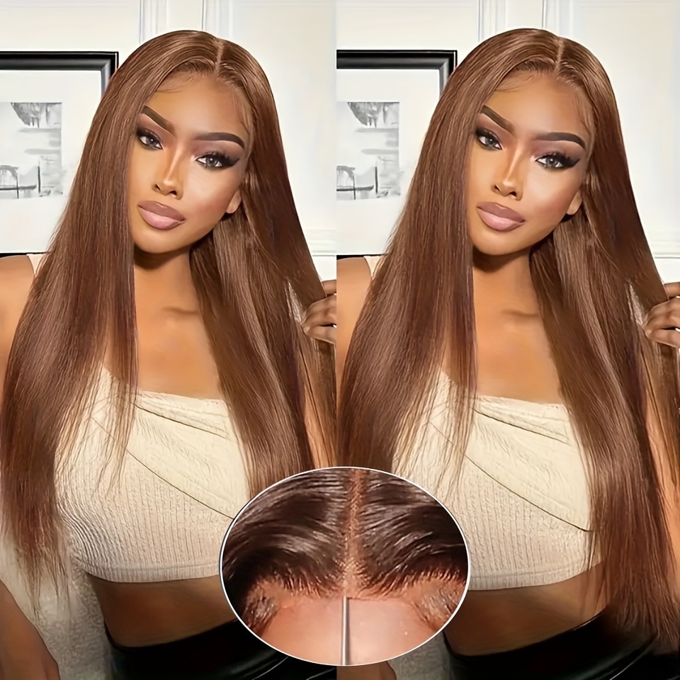 

220% Glueless #4 Straight 5x6 Straight Wig Pre Colored Straight Wig Free Part Pre Cut Glueless Wig Beginner