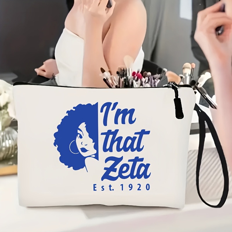 

Chic 'i Am ' Letter Print Makeup Bag - Lightweight, Tsa-approved Travel Pouch & Coin Purse - Perfect Birthday Or Friendship Gift For Women