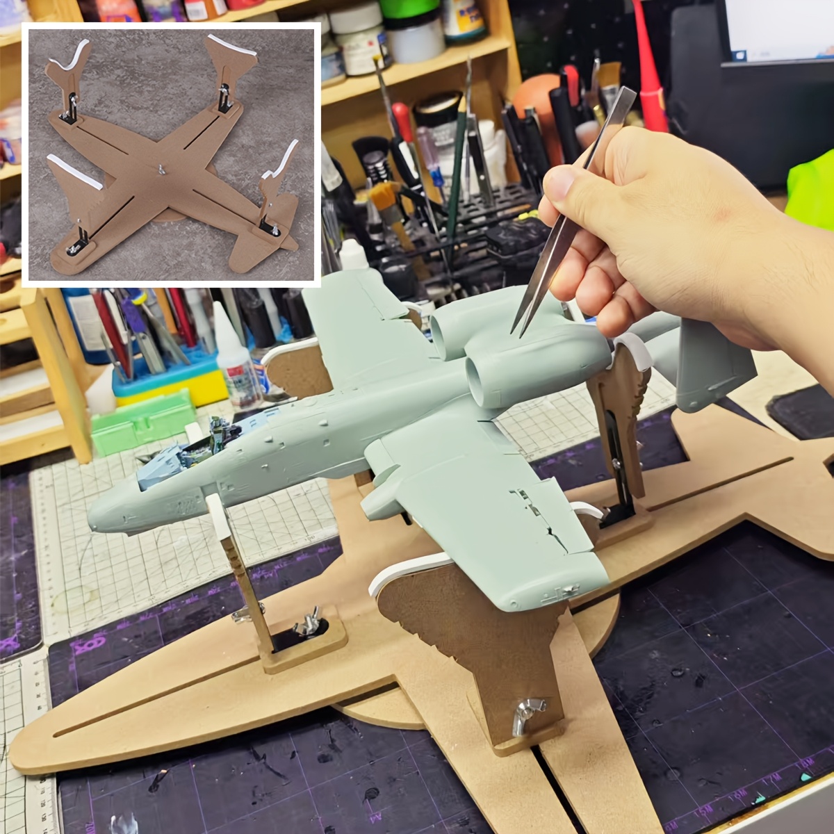 Modèle réduit d'avion - Support de peinture / gabarit·Fichier STL pour Impression 3D·Cults