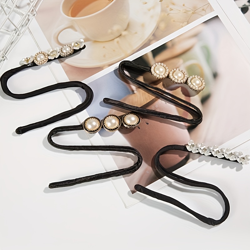 TEMU Set de 4 piezas de aditamentos para el cabello, rizador de elegante, herramienta de peinado para moño con flores, rizador de trenzas a