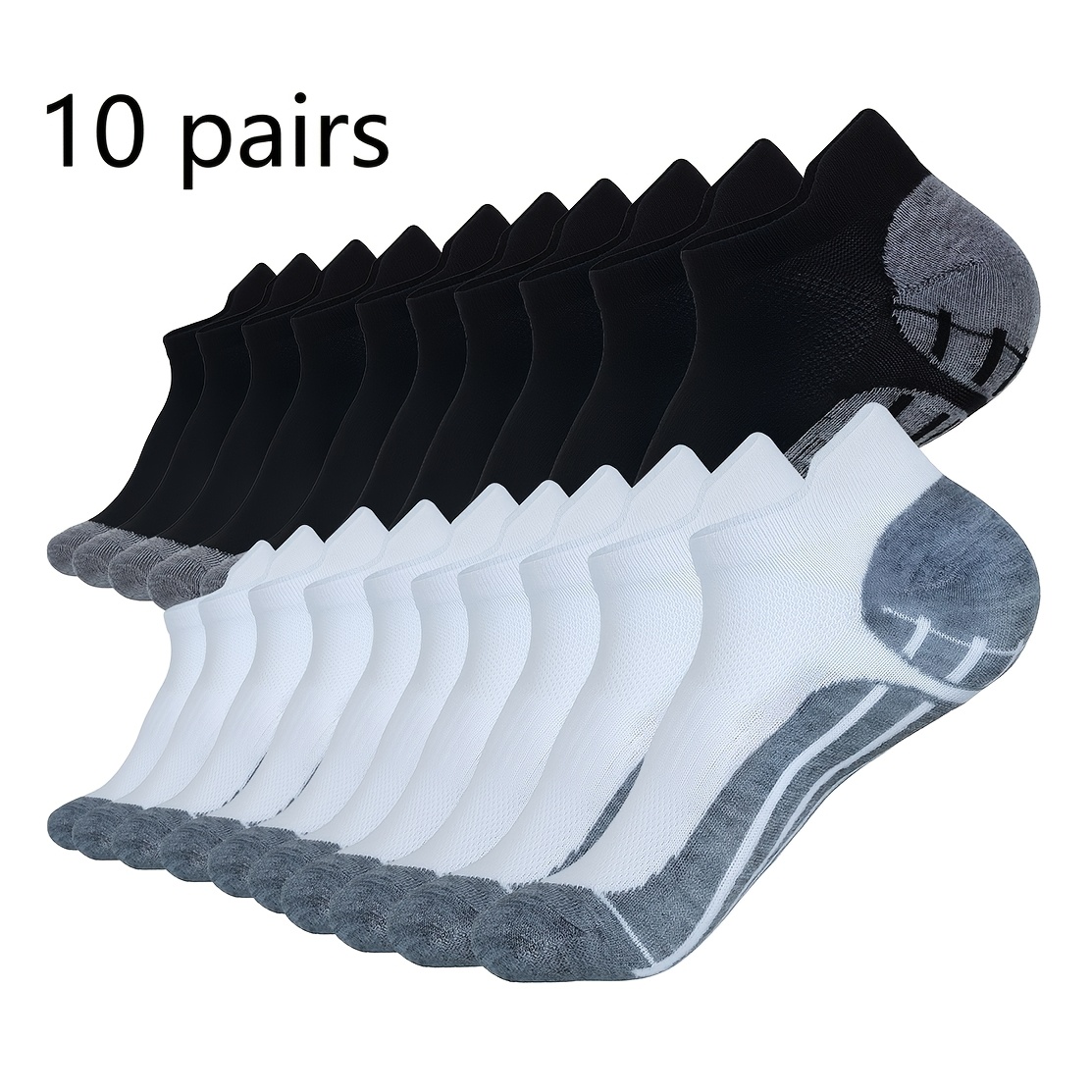 10 pairs daily   sports men women short socks mesh breathable running socks heel anti friction design unisex machine washable