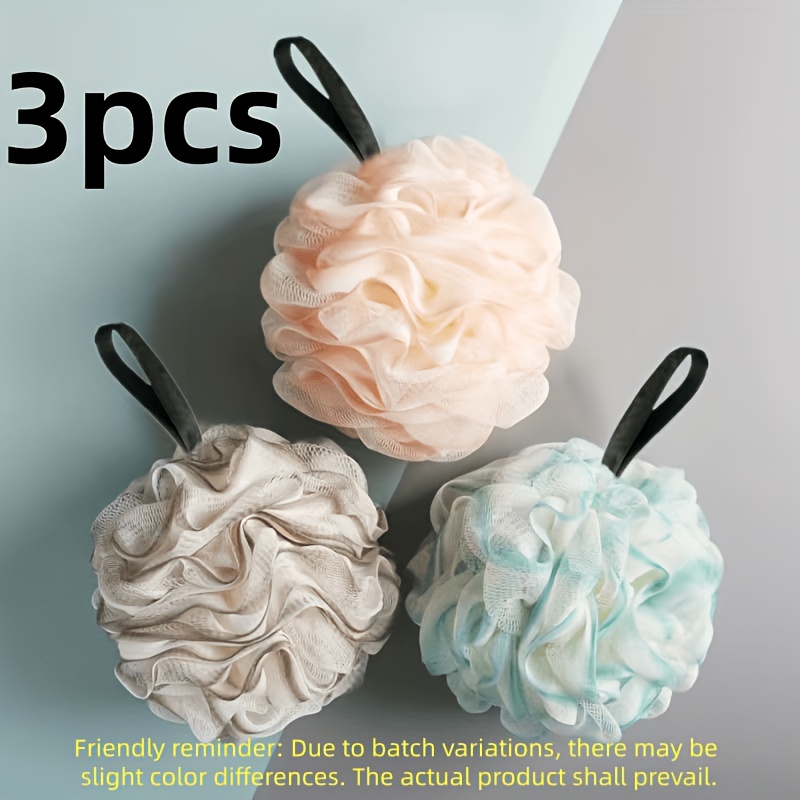 1/3pcs Gradient Bath Sponge Set with Dual-Use Foaming Loofah