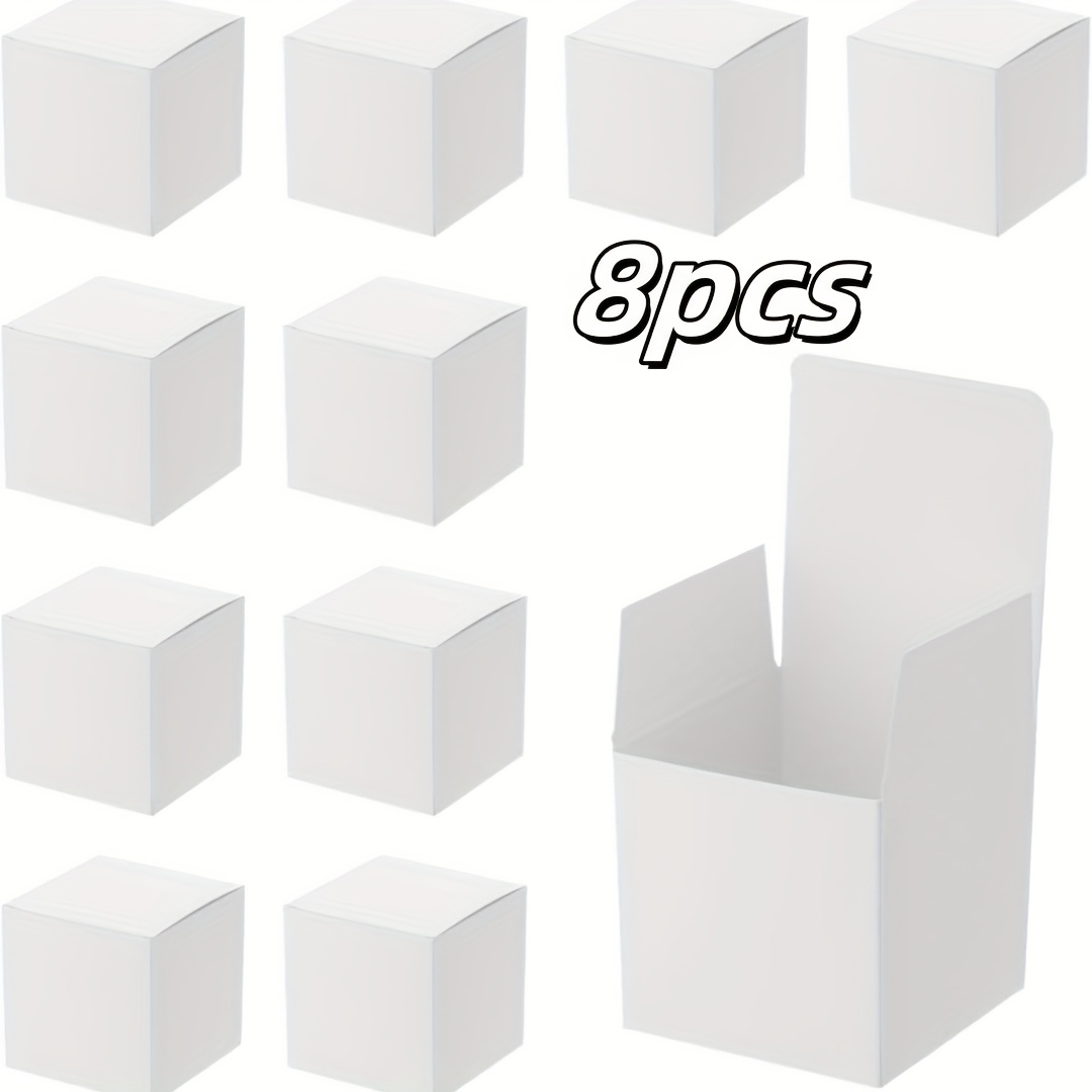 E-shop Geschenk für Sie/Ihn 8/25 Stück, 12*12*12 cm, Einfache weiße Tassen Geschenkboxen, Verdickte faltbare kleine Artikel Verpackungsboxen, für