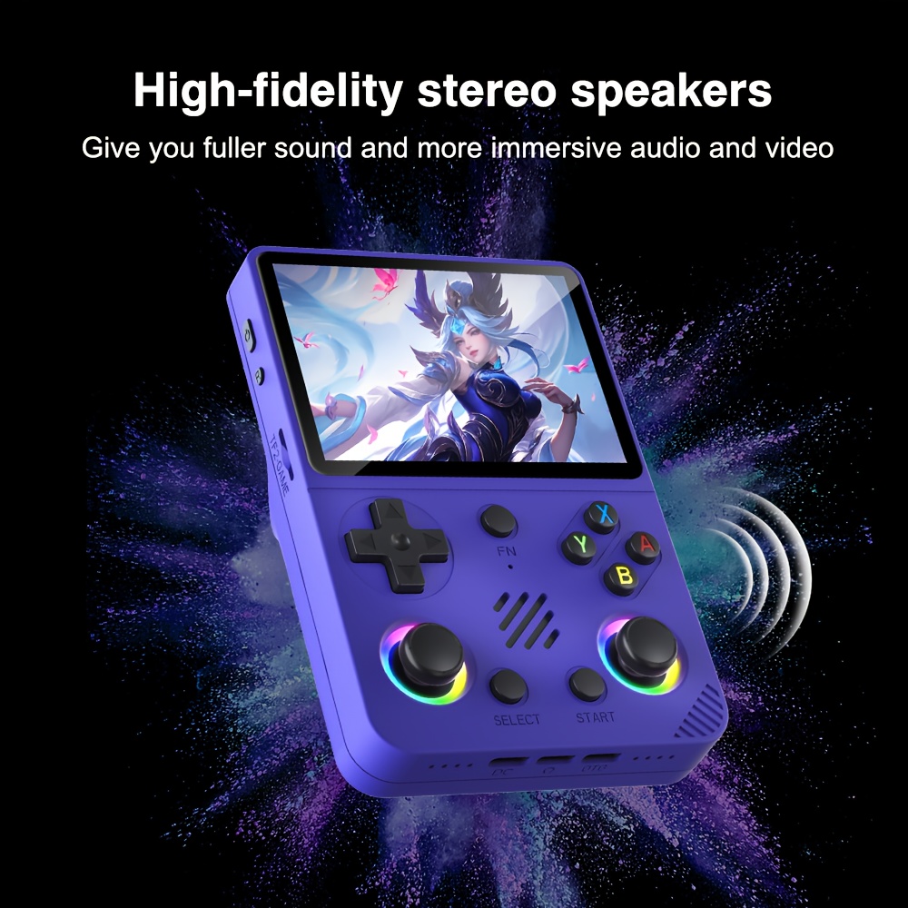 Colourbing RG36PRO, Console Rétro Portable, écran IPS 3,5", 30 000+ Jeux, Carte TF 64 Go, Batterie 3000 MAh. Parfaite Pour Voyager, Cadeau Ado/Partenaire. Blanc