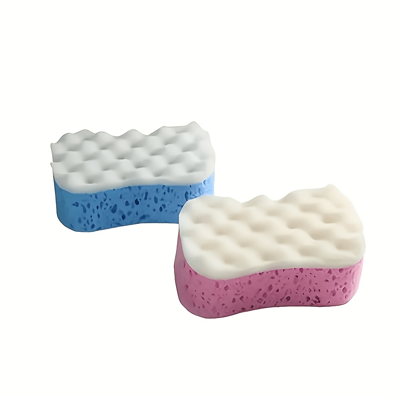 2 Pack Soft Exfoliating Bath Sponge Set with Long Handle