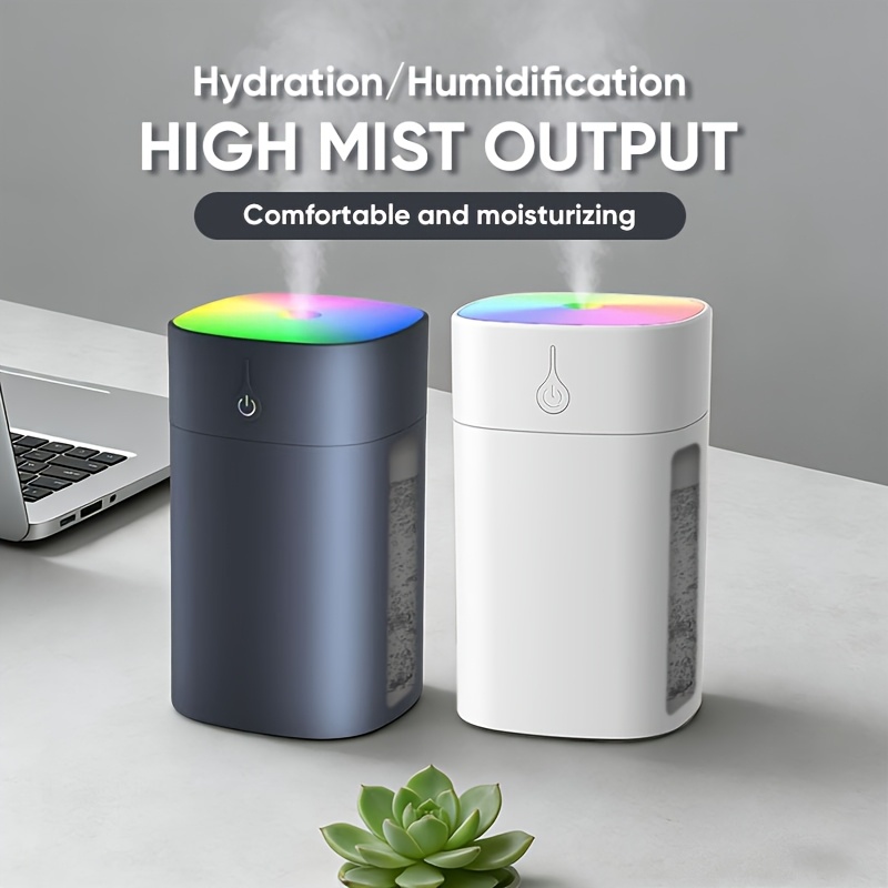 TEMU 1/2pcs Essential Oil Aromatherapy Mist Diffuser & Humidifier With Colorful Breathing Lights - Usb Powered, Portable For Use - For All - Suitable