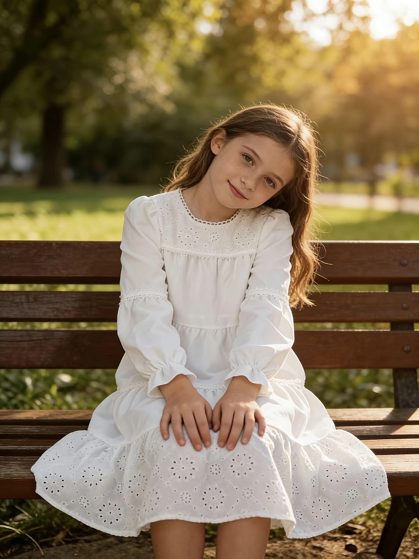 white dress girls sold on Temu Canada