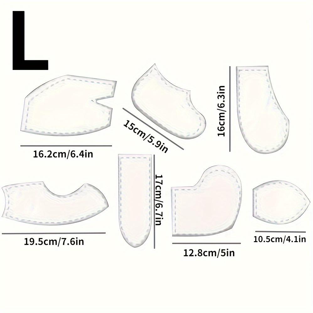 Diy Memory Bunny Quilting Kit - 7pcs Acrylic Rabbit Shaped Templates For Sewing & Crafts, Includes Ruler And Instructions, Template Doll, Sewing Tool Rack, Gift Decoration