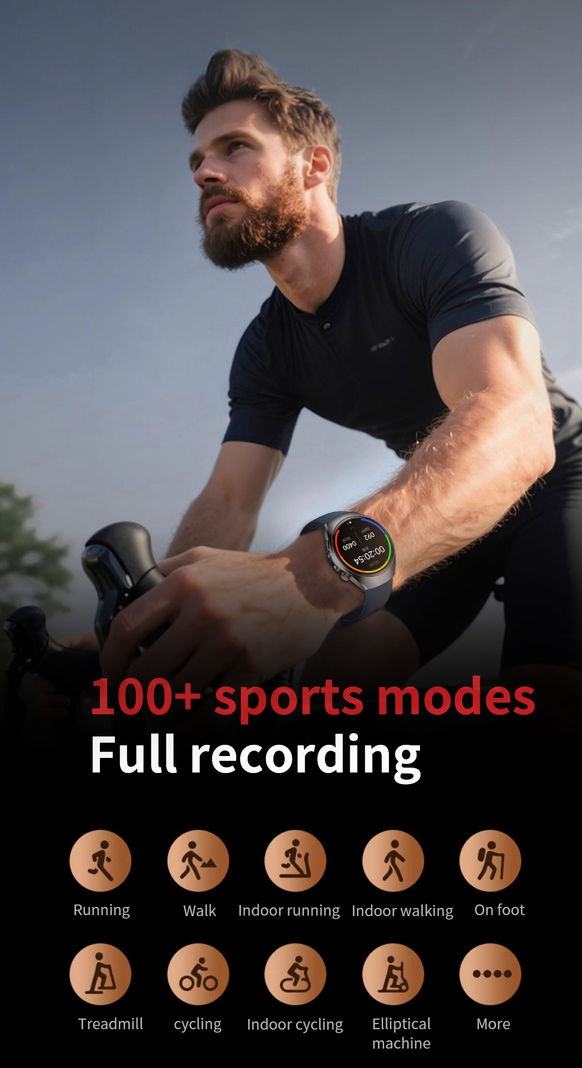 2026     watch 1 43 inch high definition full   supports wireless calls voice   one click sos for help 100 sports   remote monitoring fitness tracking suitable for   phones and for iphone Product details 19