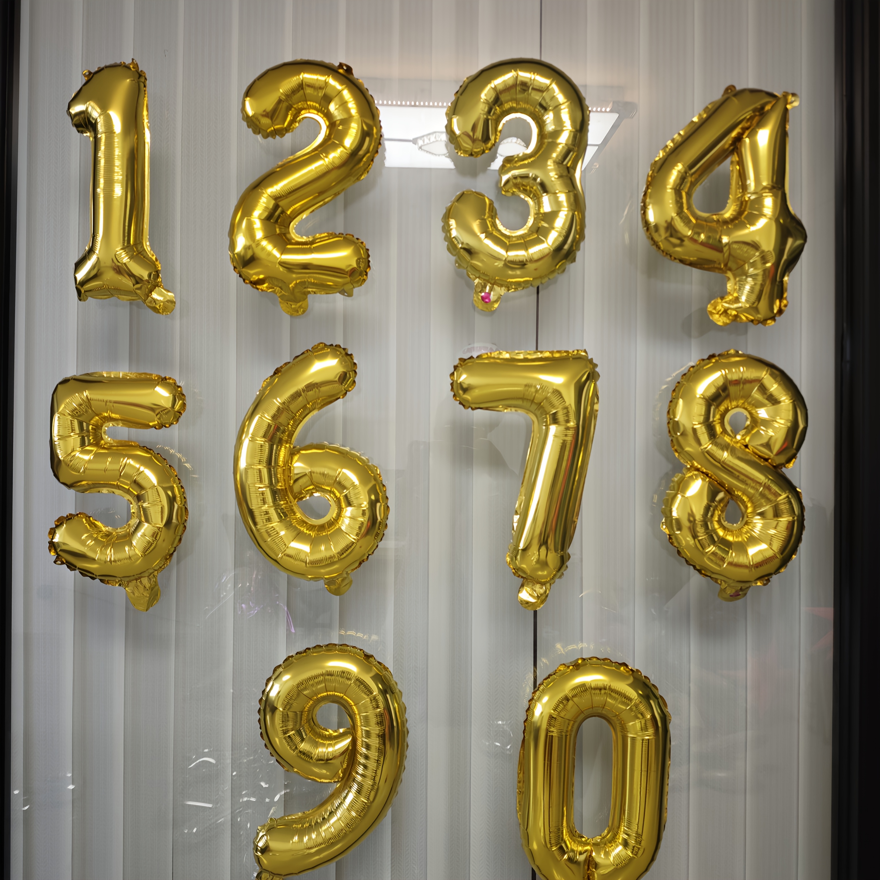 TEMU 10 Set di Palloncini Digitali Dorati/Argentati da 16 Pollici, Palloncini in Alluminio con da 0 a 9, per Feste di Compleanno, Anniversari,