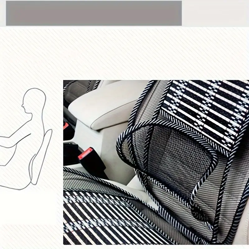 breathable summer car seat cushion with lumbar wire for universal car accessories details 4