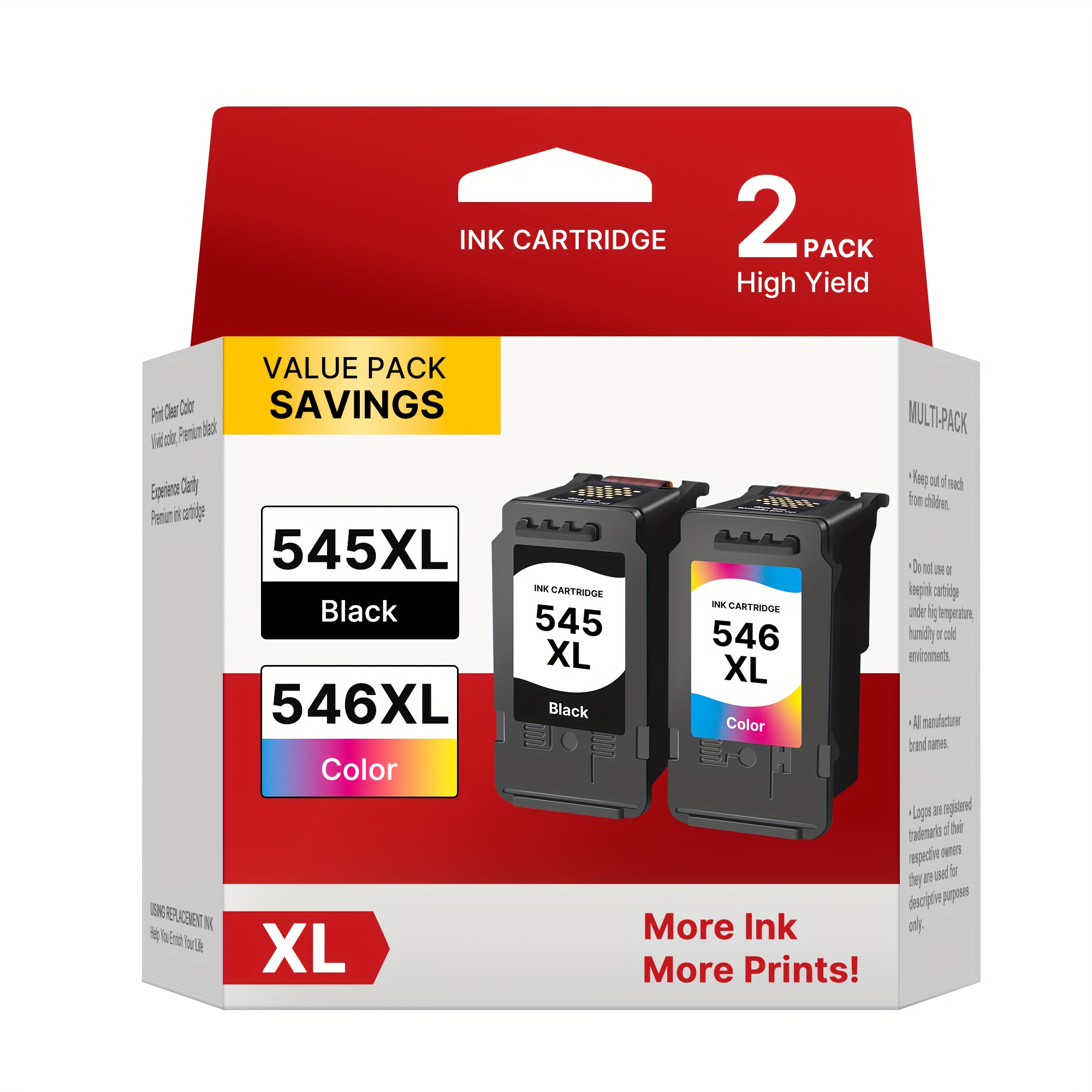 E-shop Ersatz-Tintenpatronen PG-545 und CL-546 XL für Canon Modelle, einschließlich TR4551, MX490, MX495, Mg2550S, MG3050, MG3051, Ip2855, MG2555,