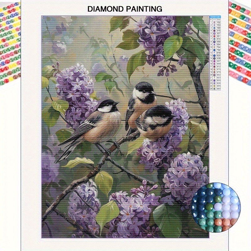 

Bird-themed 5d Diamond Painting Kit For Adults - Full Drill Round Rhinestone Art, Diy Craft Set For Beginners & Enthusiasts, Frameless Mosaic Wall Decor For Living Room & Bedroom, 11.8x15.8 Inches