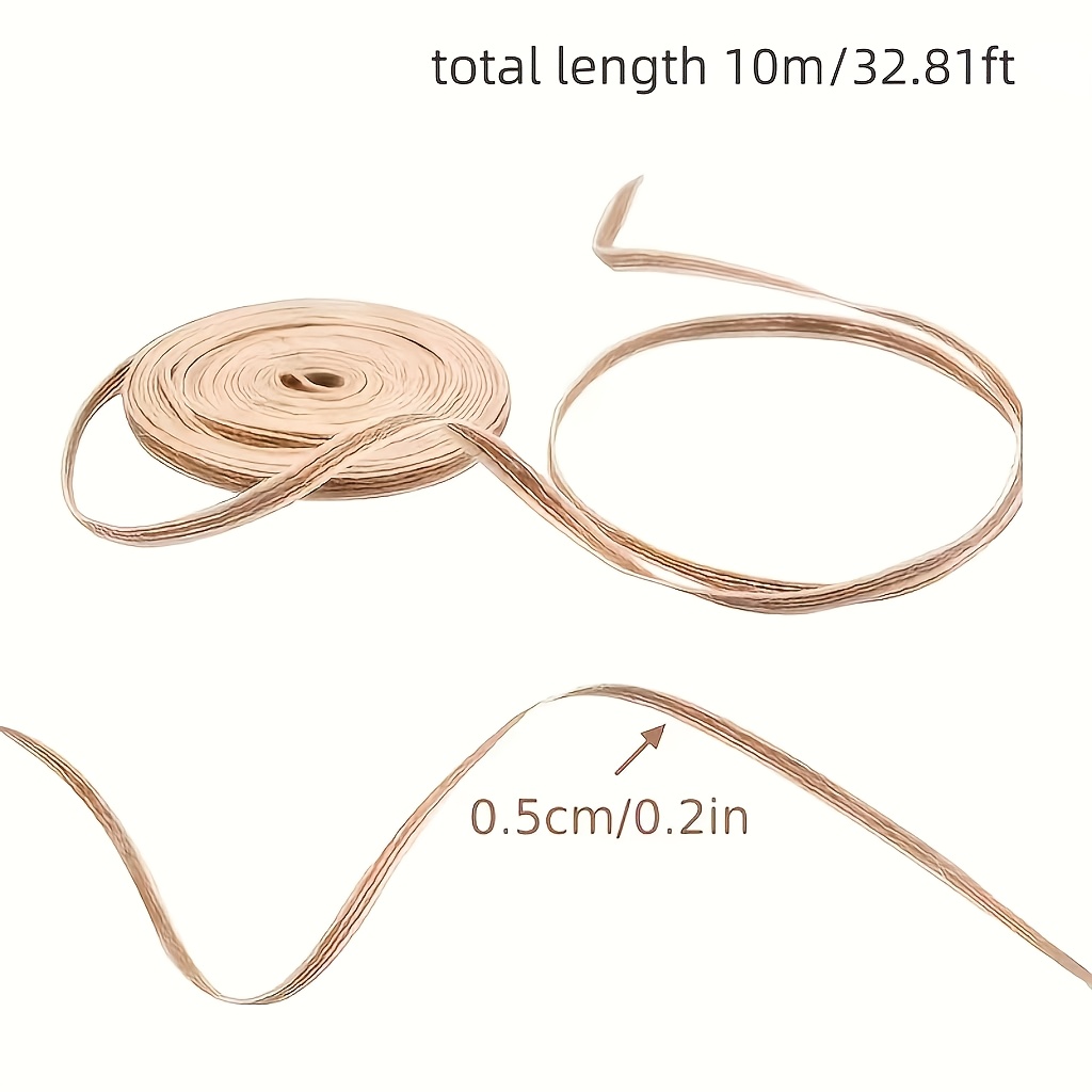 10m Natural Hemp Rope Ribbon Roll - Heavy-duty Rustic Burlap Ribbon For Wedding, Bridal Shower, Birthday, Anniversary, Christmas, Halloween Christmas, Halloween